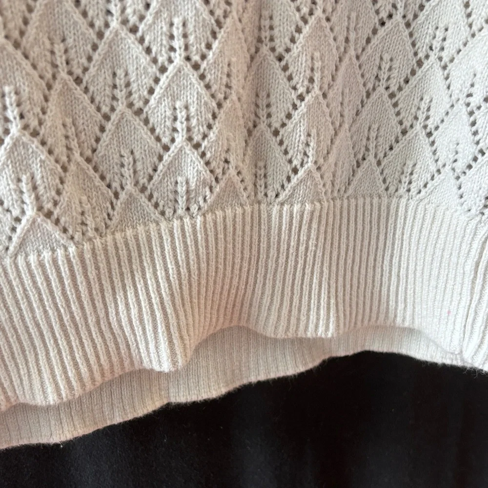 GAP Cream Knit short sleeve Top girls sz 10